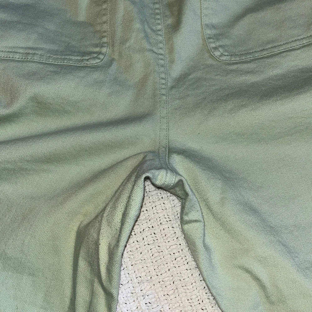 A.new.day Pastel Green wide leg high rise stretch ankle jeans sz 14 - Picture 5 of 7